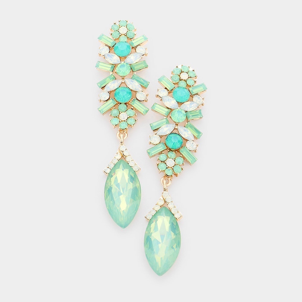 Crystal evening earrings